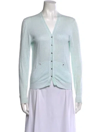 Pre-owned Brunello Cucinelli V-neck Sweater In Blue