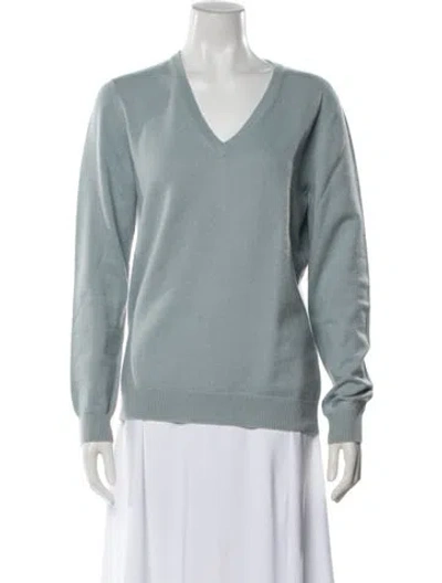 Pre-owned Brunello Cucinelli V-neck Sweater In Blue