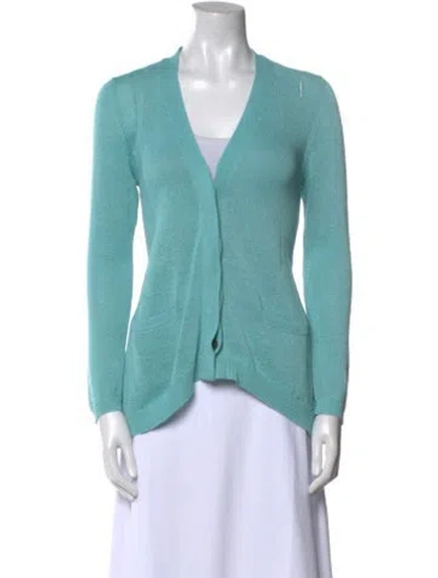 Pre-owned Brunello Cucinelli V-neck Sweater In Blue