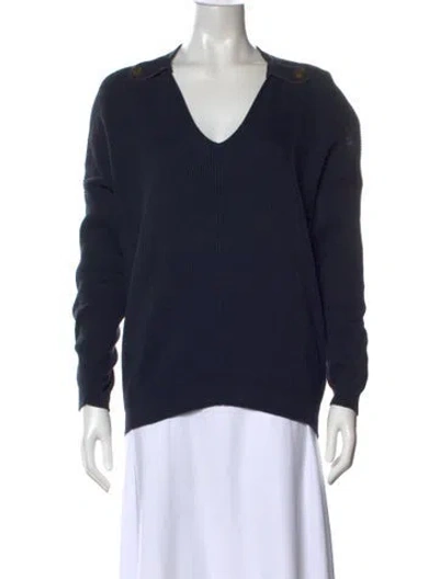 Pre-owned Brunello Cucinelli V-neck Sweater In Blue
