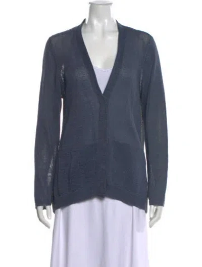 Pre-owned Brunello Cucinelli V-neck Sweater In Blue