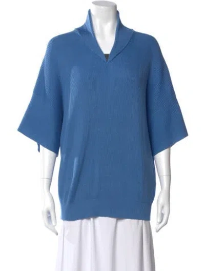 Pre-owned Brunello Cucinelli V-neck Sweater In Blue