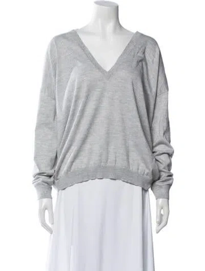 Pre-owned Brunello Cucinelli V-neck Sweater In Blue