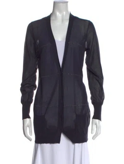 Pre-owned Brunello Cucinelli V-neck Sweater In Blue