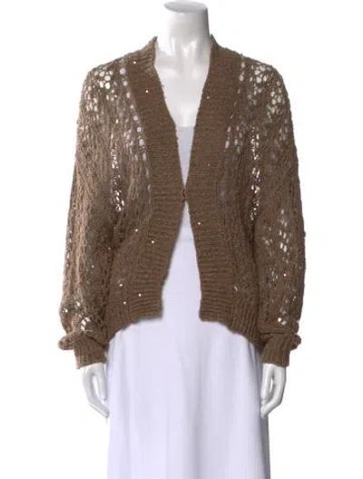 Pre-owned Brunello Cucinelli V-neck Sweater In Brown