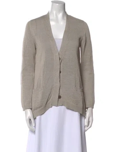 Pre-owned Brunello Cucinelli V-neck Sweater In Gray