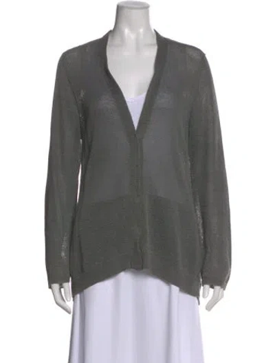 Pre-owned Brunello Cucinelli V-neck Sweater In Gray