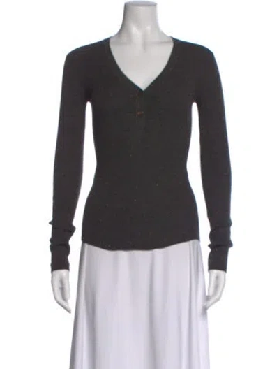 Pre-owned Brunello Cucinelli V-neck Sweater In Gray