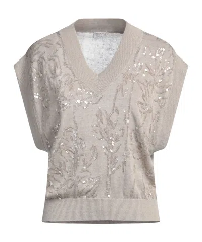 Brunello Cucinelli V-neck Sweater In Gray
