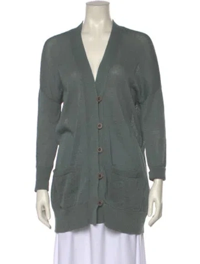 Pre-owned Brunello Cucinelli V-neck Sweater In Green