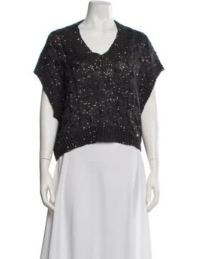 Pre-owned Brunello Cucinelli V-neck Sweater In Multi