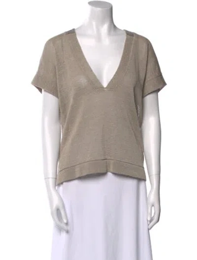 Pre-owned Brunello Cucinelli V-neck Sweater In Neutral