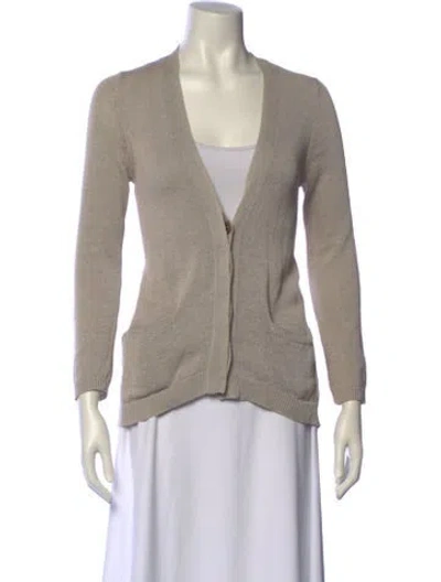 Pre-owned Brunello Cucinelli V-neck Sweater In Neutral