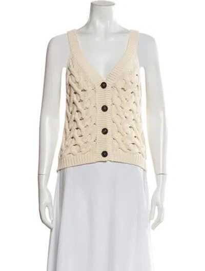 Pre-owned Brunello Cucinelli V-neck Sweater In Neutral