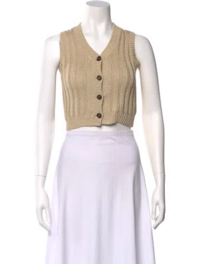 Pre-owned Brunello Cucinelli V-neck Sweater In Neutral