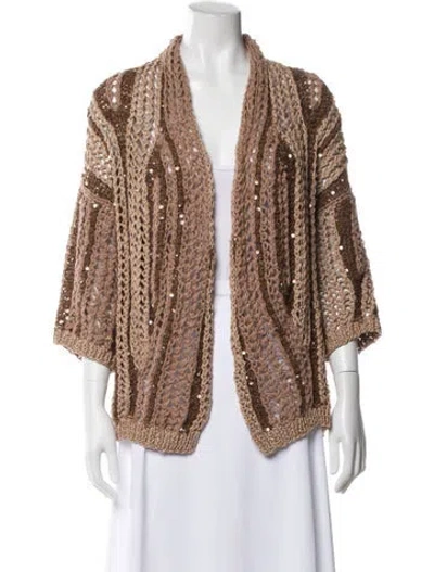 Pre-owned Brunello Cucinelli V-neck Sweater In Neutral