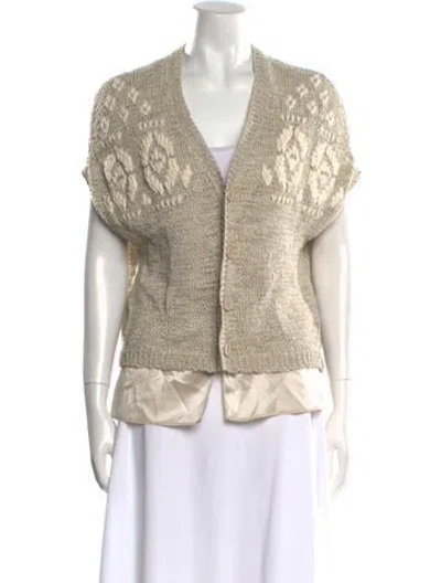 Pre-owned Brunello Cucinelli V-neck Sweater In Neutral