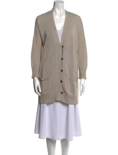 Pre-owned Brunello Cucinelli V-neck Sweater In Neutral