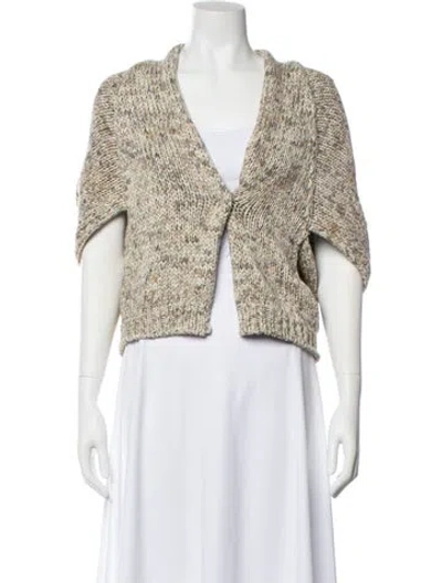 Pre-owned Brunello Cucinelli V-neck Sweater In Neutral