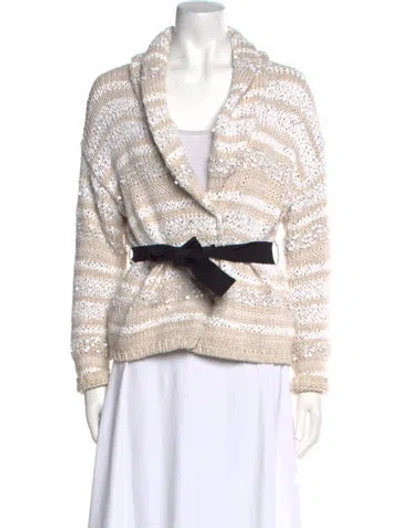Pre-owned Brunello Cucinelli V-neck Sweater In Neutral