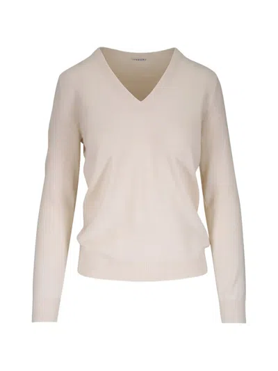 Brunello Cucinelli V-neck Sweater In White