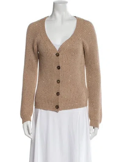 Pre-owned Brunello Cucinelli V-neck Sweater In Neutral
