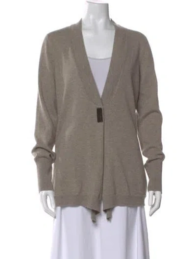 Pre-owned Brunello Cucinelli V-neck Sweater In Neutral
