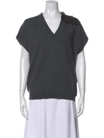 Pre-owned Brunello Cucinelli V-neck Sweater In Neutral
