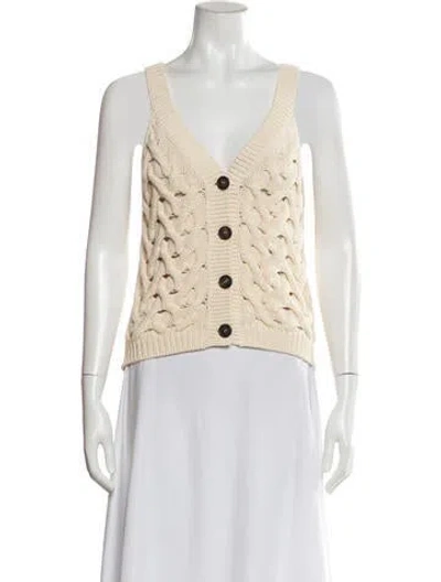 Pre-owned Brunello Cucinelli V-neck Sweater In Neutral