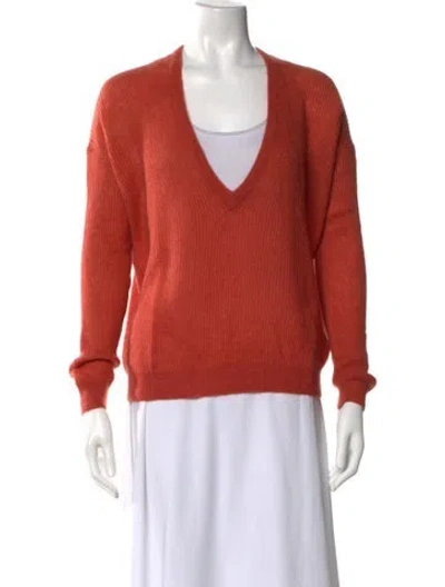 Pre-owned Brunello Cucinelli V-neck Sweater In Orange