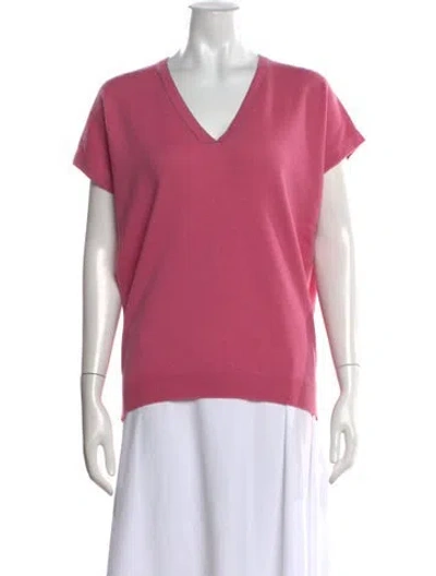 Pre-owned Brunello Cucinelli V-neck Sweater In Pink