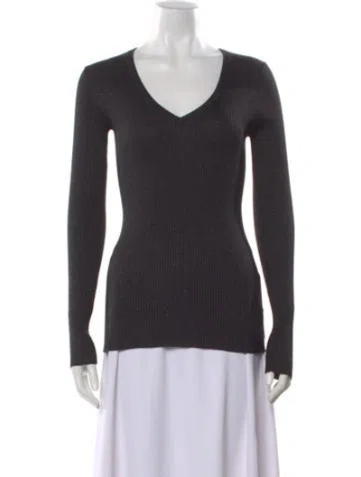 Pre-owned Brunello Cucinelli V-neck Sweater W/ Tags In Black