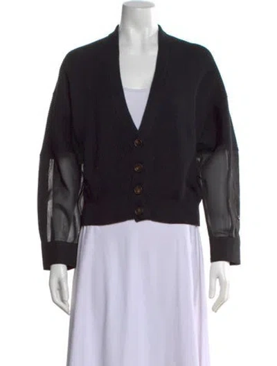 Pre-owned Brunello Cucinelli V-neck Sweater W/ Tags In Black