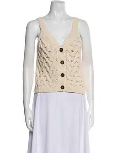 Pre-owned Brunello Cucinelli V-neck Sweater W/ Tags In Neutral