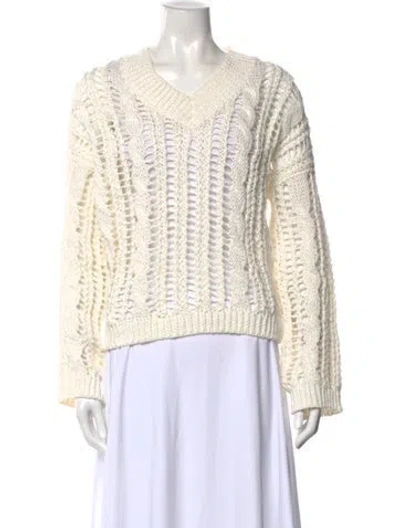 Pre-owned Brunello Cucinelli V-neck Sweater W/ Tags In Neutral