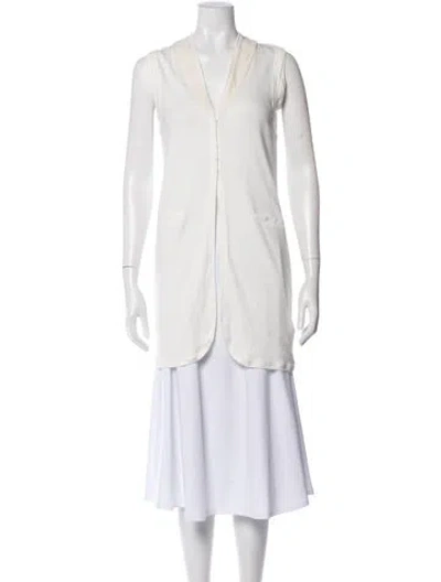 Pre-owned Brunello Cucinelli V-neck Sweater In White