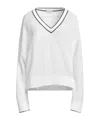 Brunello Cucinelli Monili-embellished Wool-blend Jumper In White