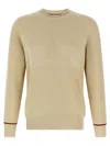Brunello Cucinelli Waffle Stitch Cotton Sweater Sweaters And Cardigans Beige In Neutral
