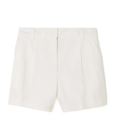 Brunello Cucinelli Waist And Loop Pleated Shorts In White