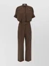 Brunello Cucinelli Waist Belt Cargo Chest Short Sleeve Dress