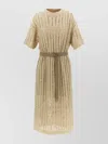 Brunello Cucinelli Beige Dazzling Dress