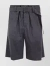 Brunello Cucinelli Waist Belted Pleated Shorts Pockets In Gray