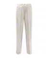 Brunello Cucinelli Men Corduroy Trousers In White