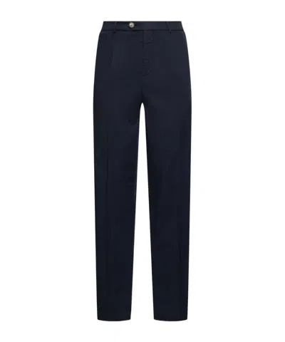 Brunello Cucinelli Waistband Loop Casual Pants In Blue