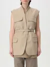 Brunello Cucinelli Cotton And Linen Waistcoat Jackets Beige In Beige
