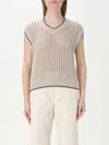 Brunello Cucinelli Beige Knit Vest In Beige