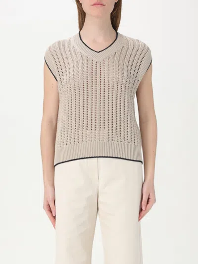 BRUNELLO CUCINELLI WAISTCOAT BRUNELLO CUCINELLI WOMAN COLOR BEIGE,G67145022