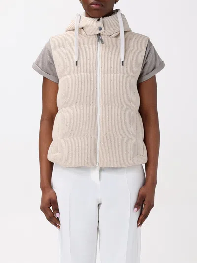 Brunello Cucinelli Waistcoat  Woman Color Butter