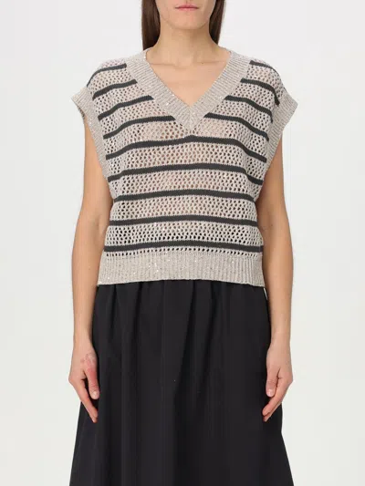 Brunello Cucinelli Waistcoat  Woman Color Multicolor In Multicolor