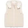 Brunello Cucinelli Cotton Blend Rib-knit Hooded Gilet In Multicolor